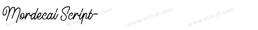 Mordecai Script字体转换 Mordecai Script字体转换